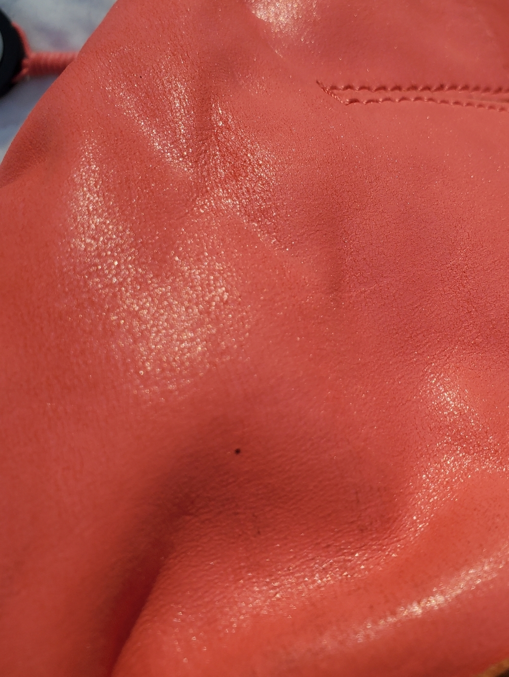 The Sak Coral and Brown Women's Leather Bag with Beaded Accent - Picture 10 of 10